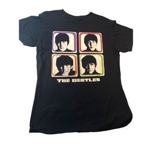 The Beatles 2013 Apple Corps Large Shirt Black Short‎ Sleeve 4 Portraits